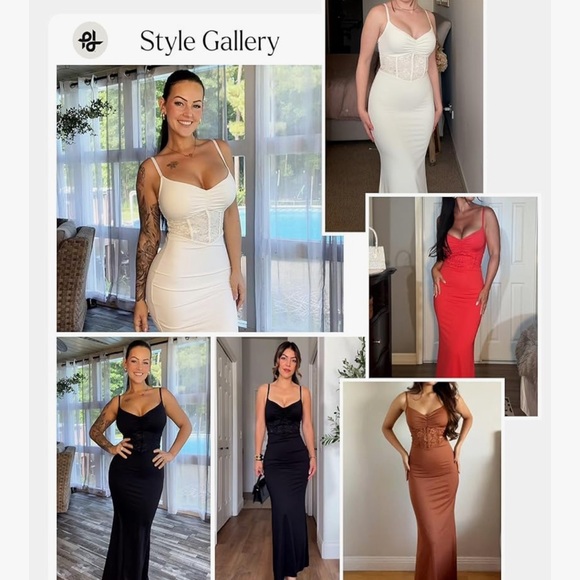 Elegant Black Chemise with Shapewear - Picture 2 of 7